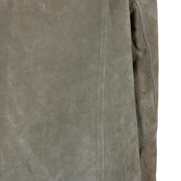 SFR Santa Fe Receations Suede Womens Aztec Western Beige Painted Coat Jacket L - Picture 12 of 16